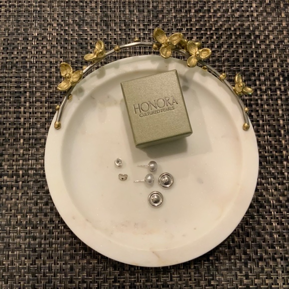 Honora Pearl Earrings with Removable Sterling Jackets, NIB - Picture 5 of 8